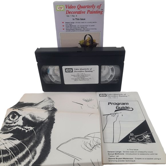 3 VHS TAPES VIDEO QUARTERLY OF DECORATIVE PAINTING TOLE - Picture 4 of 5